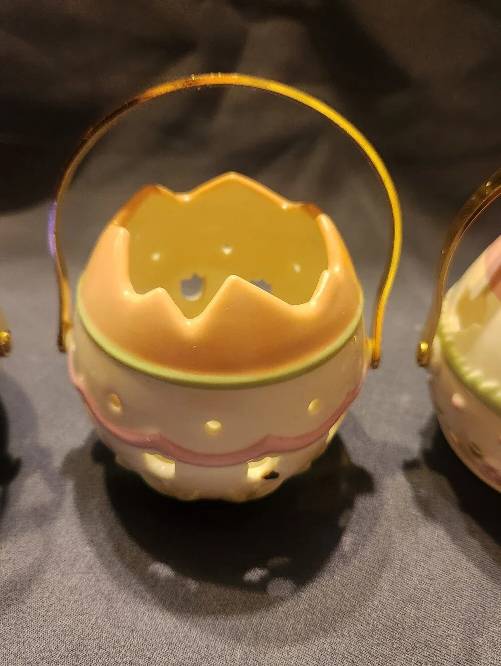 Lenox Special Occasions Easter Egg Votives Porcelain Set of 3